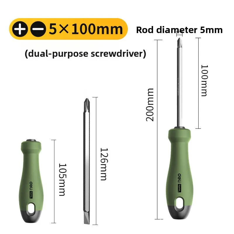 

Multifunction Dual-purpose Screwdriver Magnetic Slotted Phillips Convertible Batch Head Screw Driver Household Repair Hand Tool