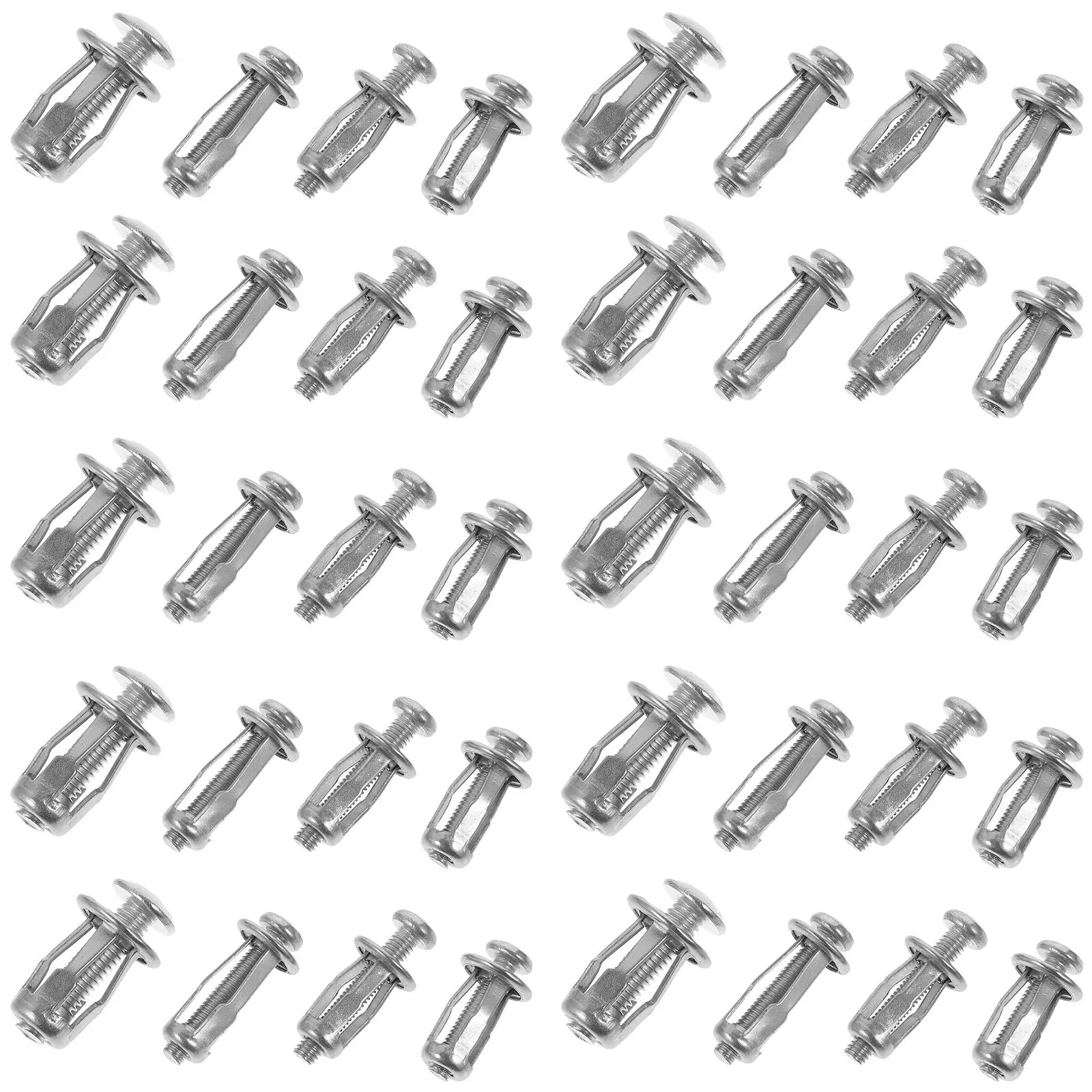 

40 Sets License Plate Screws Petal Nuts Jack Lantern Nuts Car Fixing Carbon Steel Hollow Wall Anchor Screw Fastener Set