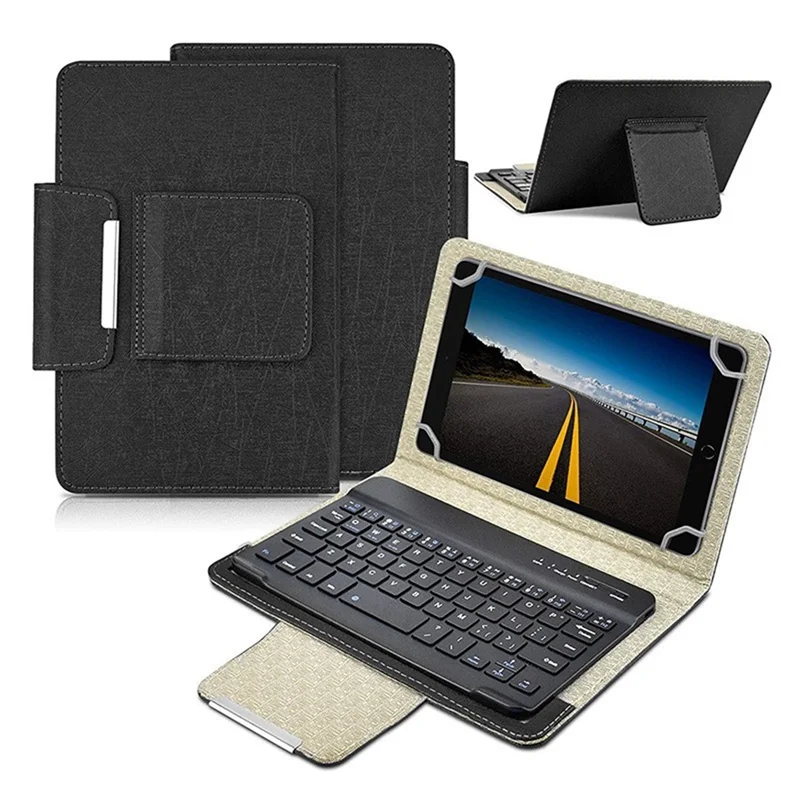 Tablet Keyboard Case 10 Inch Universal Bluetooth Keyboard Leather Case For Huawei Ipad Phone Tablet For IOS Android Windows