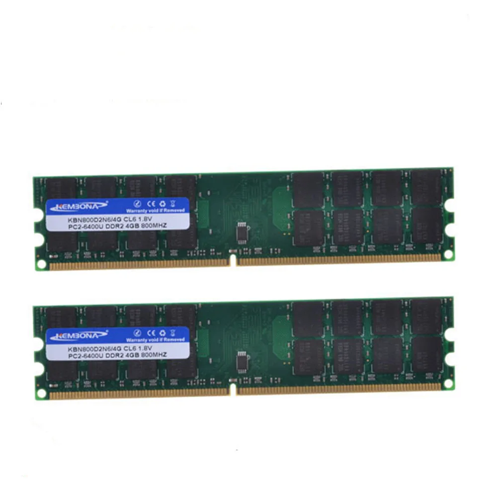 KEMBONA RAM DESKTOP PC DDR2 800Mhz 8GB (KIT of 2x4gb) ddr2 8g kit PC2-6400 only for A-M-D motherboard