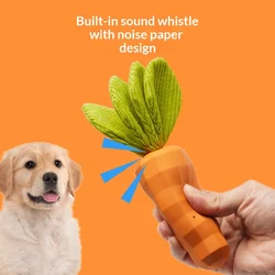 Juguete masticable con sonido de zanahoria para perros pequeños