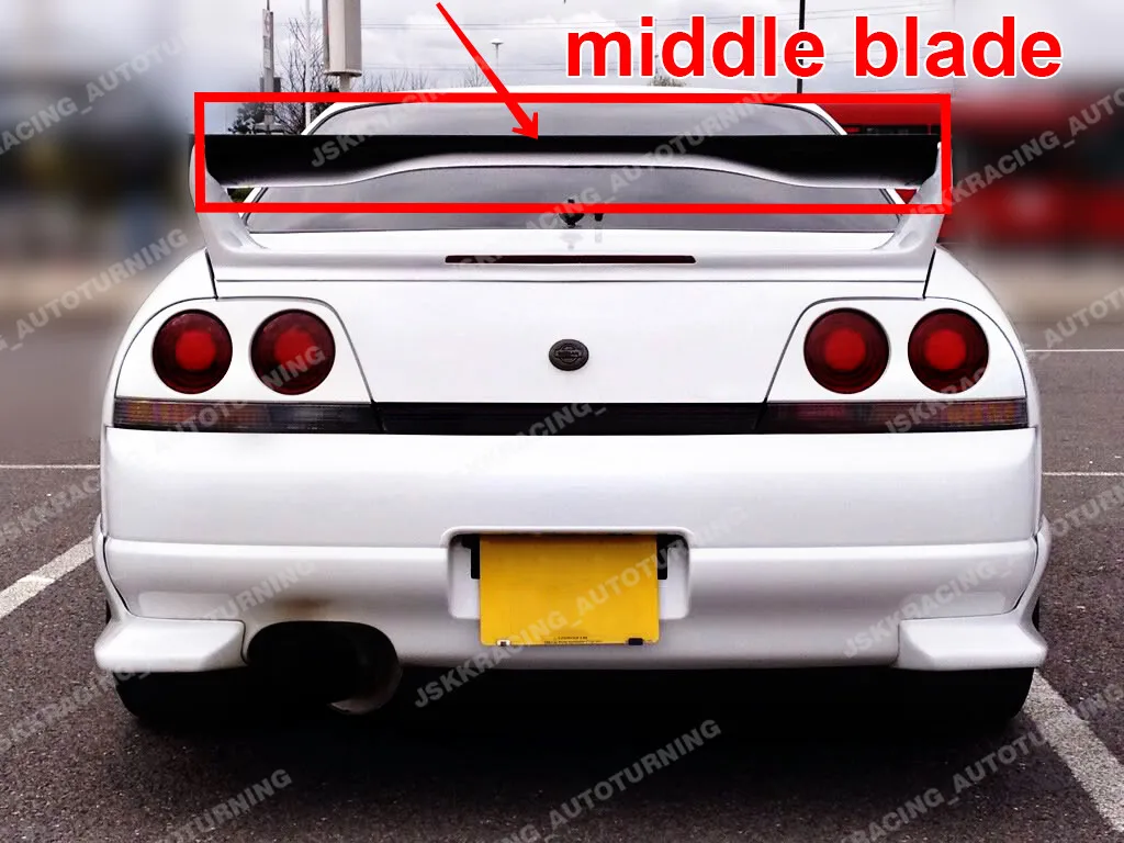 For Nissan Skyline GTR R33 Carbon Fiber Rear Spoiler Wing Middle Blade bodykits view 3