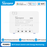 SONOFF POWR3 High Power Smart Switch 25A Power Metering Overload protection Timer Voice control Switch eWelink Alexa Google Home