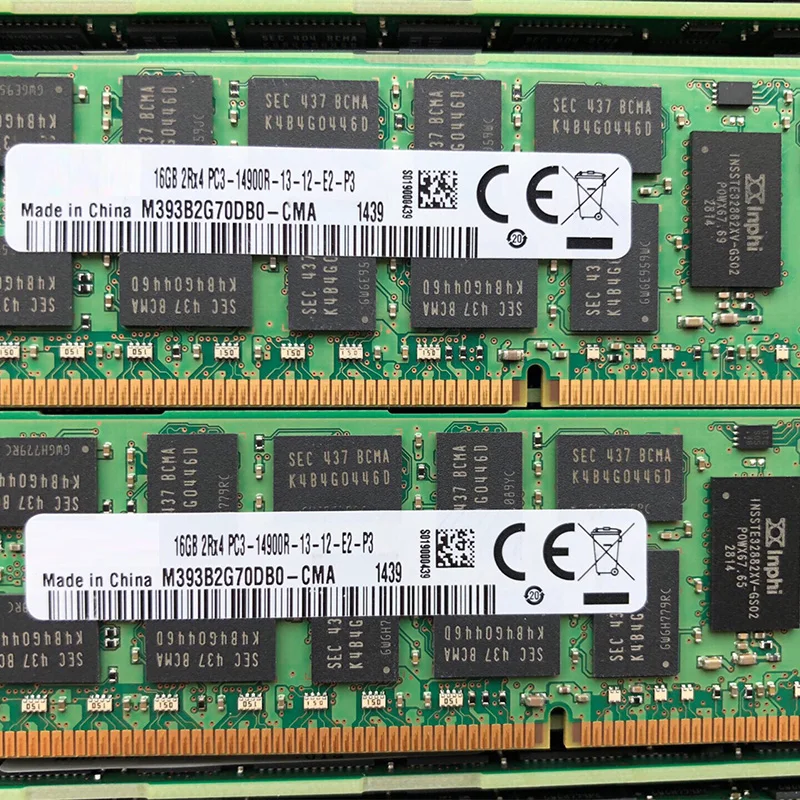 

2 шт., Φ 16G 2RX4, Φ 1866 REG для Samsung RAM