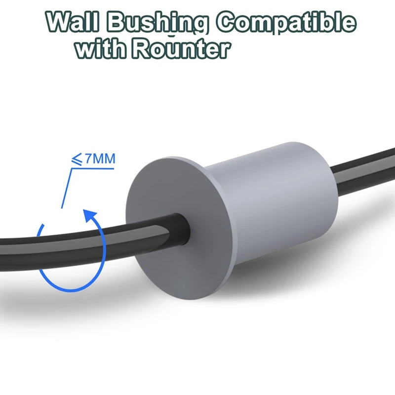 2PCS Wall Grommets For Starlink Cable, For Streaming Organizing Protecting Cords, For 1Inch Hole Routing Kit High Guality