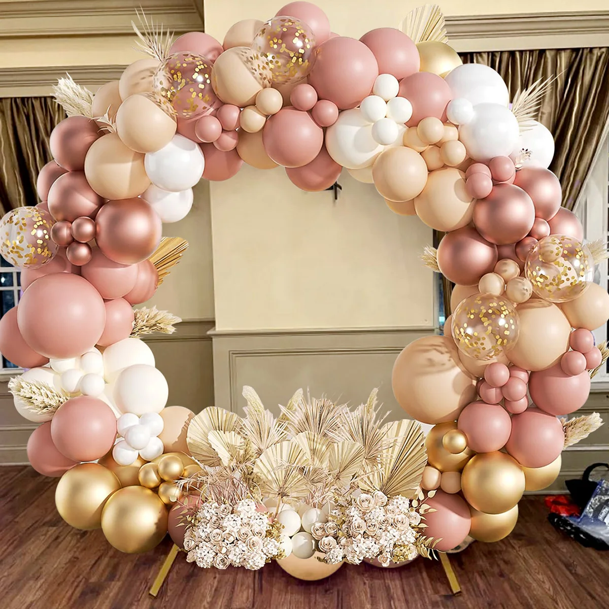 Retro Pink Pastel Macaron Rose Gold Balloons Garland Arch Kit Wedding Birthday Party Decoration Girls Baby Shower Ballon Chain