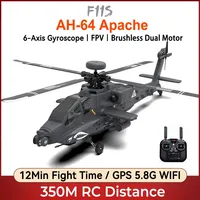 YXZNRC F11S AH-64D APACHE Upgrade Intelligence GPS 6-Axis Gyro 2.4G 6CH Brushless Motor 1:32 Flybarless 3D RC Helicopter  RHSKY
