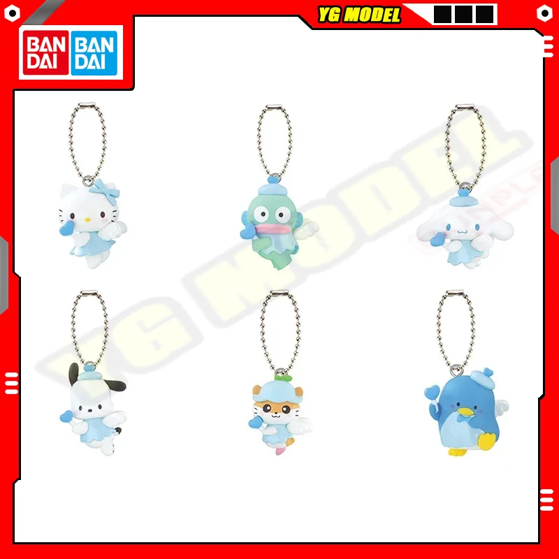

Bandai Sanrio Pendant Action Figures Model Kitty Pochacco Cinnamoroll Hendon Gashapon Ball Key Backpack Hanging Chain Original