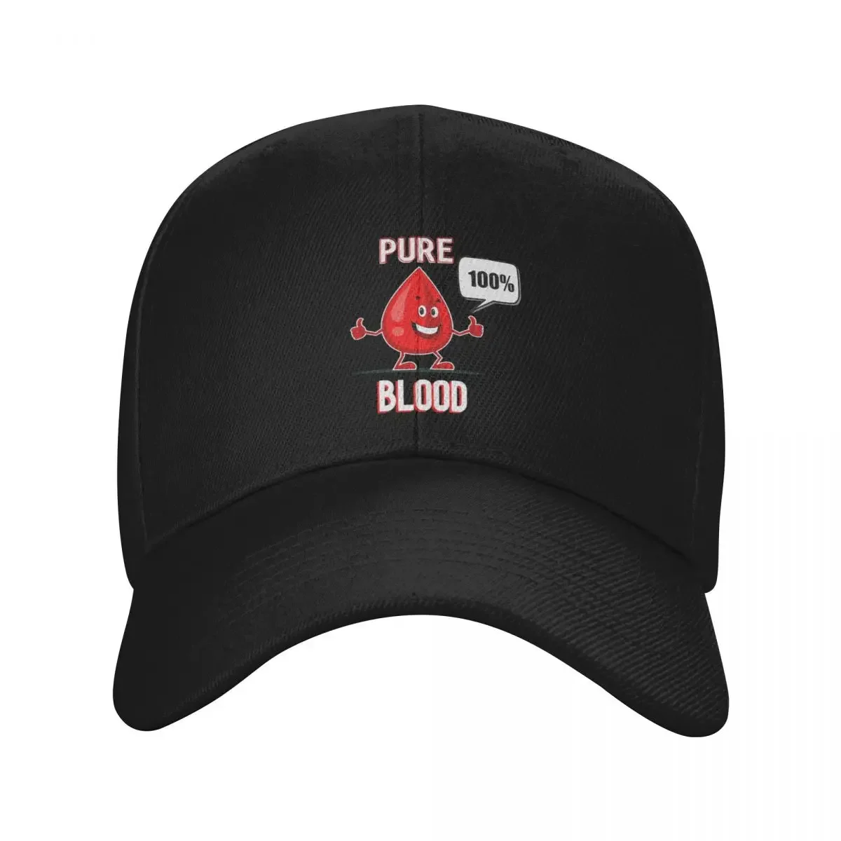 100% Pure Crimson Blood Drop Baseball Cap Visor Hood Women's Hats For The Sun Men's