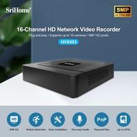 Srihome H.265 5MP HD Output CCTV NVR 16CH Security Video Recorder Motion Detect Onvif Supports 16TB hard drives Plug and play