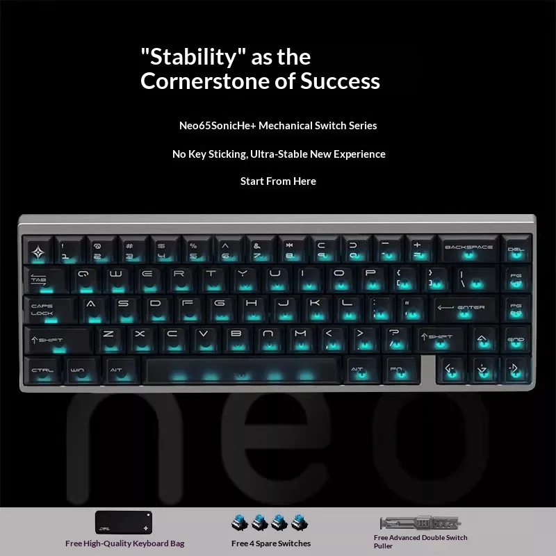 TickType Neo65 Gaming Keyboard OwLab Brand New Nova Axis Metal Material Wired Keyboard 8kHz Polling Rate Brand New Drive Gifts