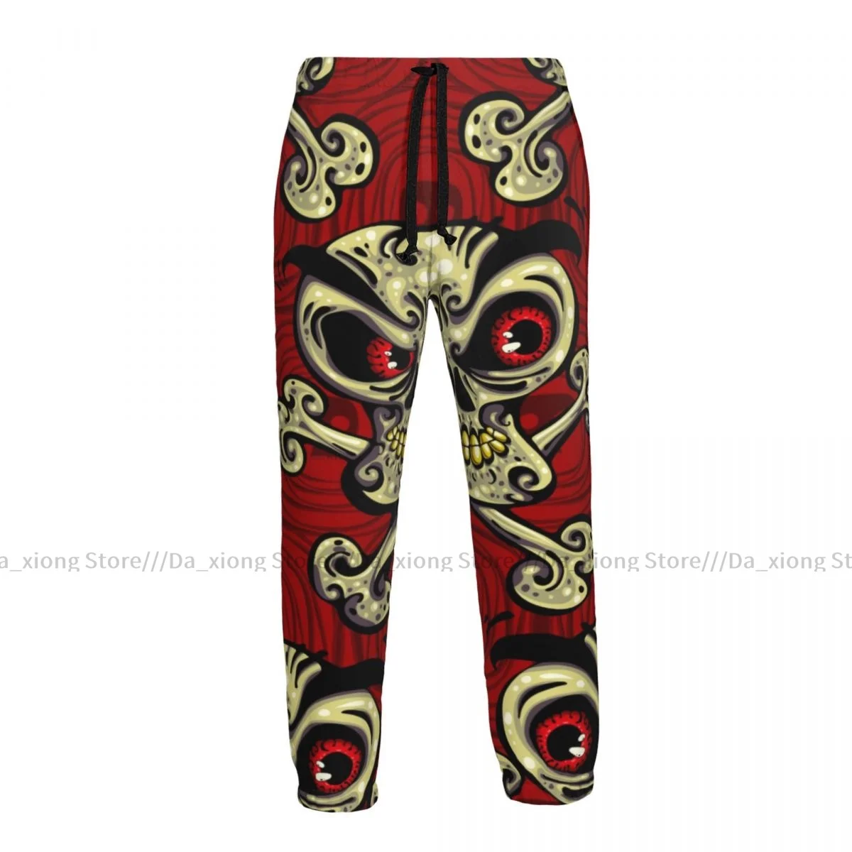 Casual Jogger Pants Crazy Skulls With Angry Look Red Eyes Men Fitness Gyms Pants Outdoor Sweatpants Pants Mens Trousers