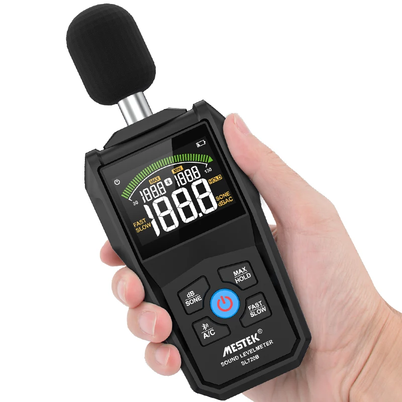 

For SL720B Professional Noise Meter 30-130dB Intelligent Digital Sound Level Meter Volume Sensor Handheld Digital Noise Tester