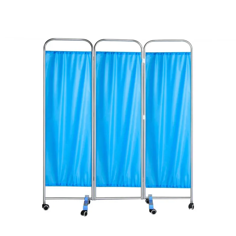 Wholesale Different Colors 4 Folding Medical Bedroom Divider Hospital Bed Partition Bed Screen Hospital Bedside Ward Screen