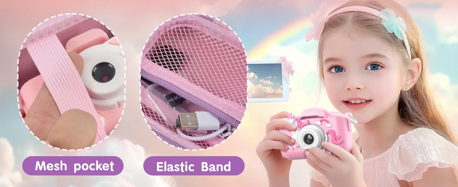 (Case Only) Kids Camera Case for Goopow/for Mgaolo/for CIMELR/for Seckton/for OZMI/for Dylanto Digital Camera Toys