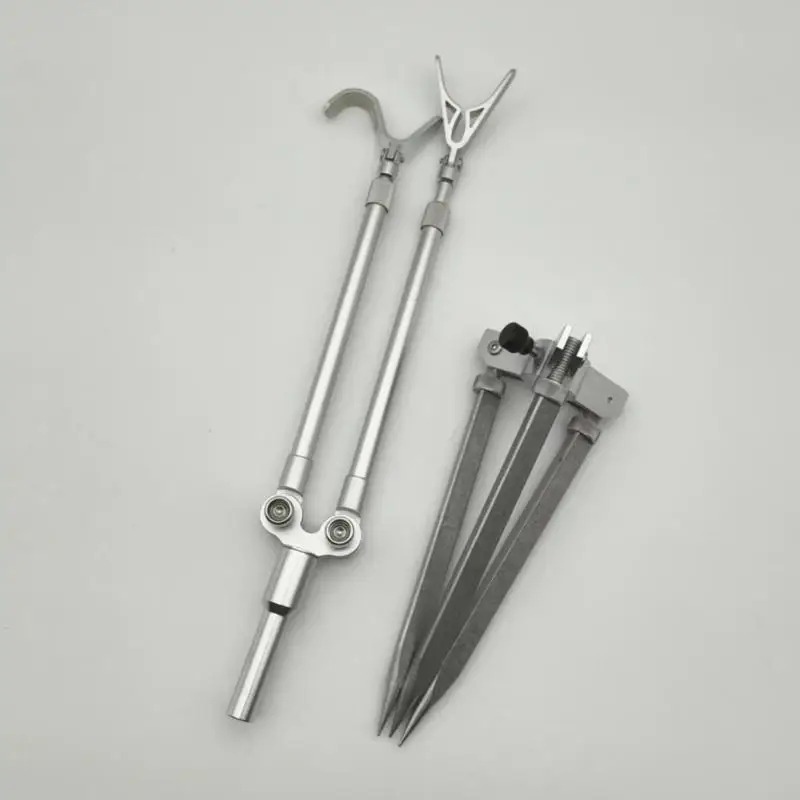 652F Ice Fishing Ground Stakes Rod Holder With Adjustable Angles For Enhances Stability On All Terrains Aluminum Construction
