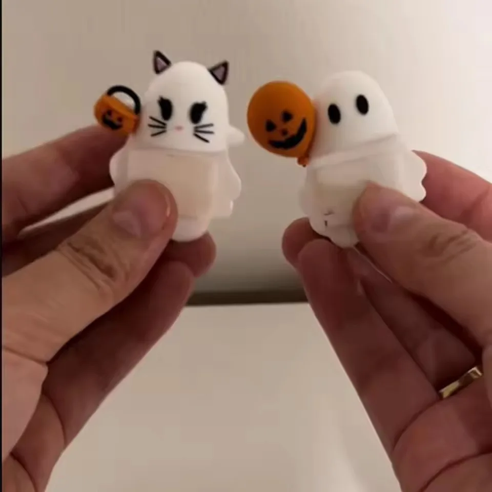 هالوين شبح الهاتف الأصدقاء شبح صغير أرقام لاصق ملحقات الهاتف لطيف عصا على شبح الهاتف توبر لديكور الهاتف الذكي