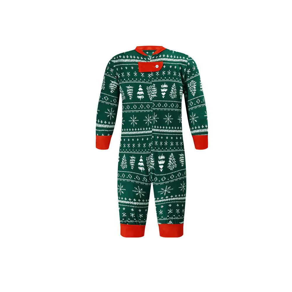 2023 autumn winter Amazon European and American Christmas fun printed set home dress pajamas parent-child outfit