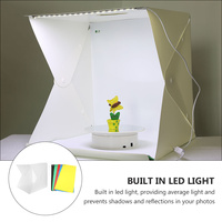1 set Portable Folding Light Box Photography Studio Mini Shooting Tent LED Lighted Cube for Small Product Photos for Gadgets