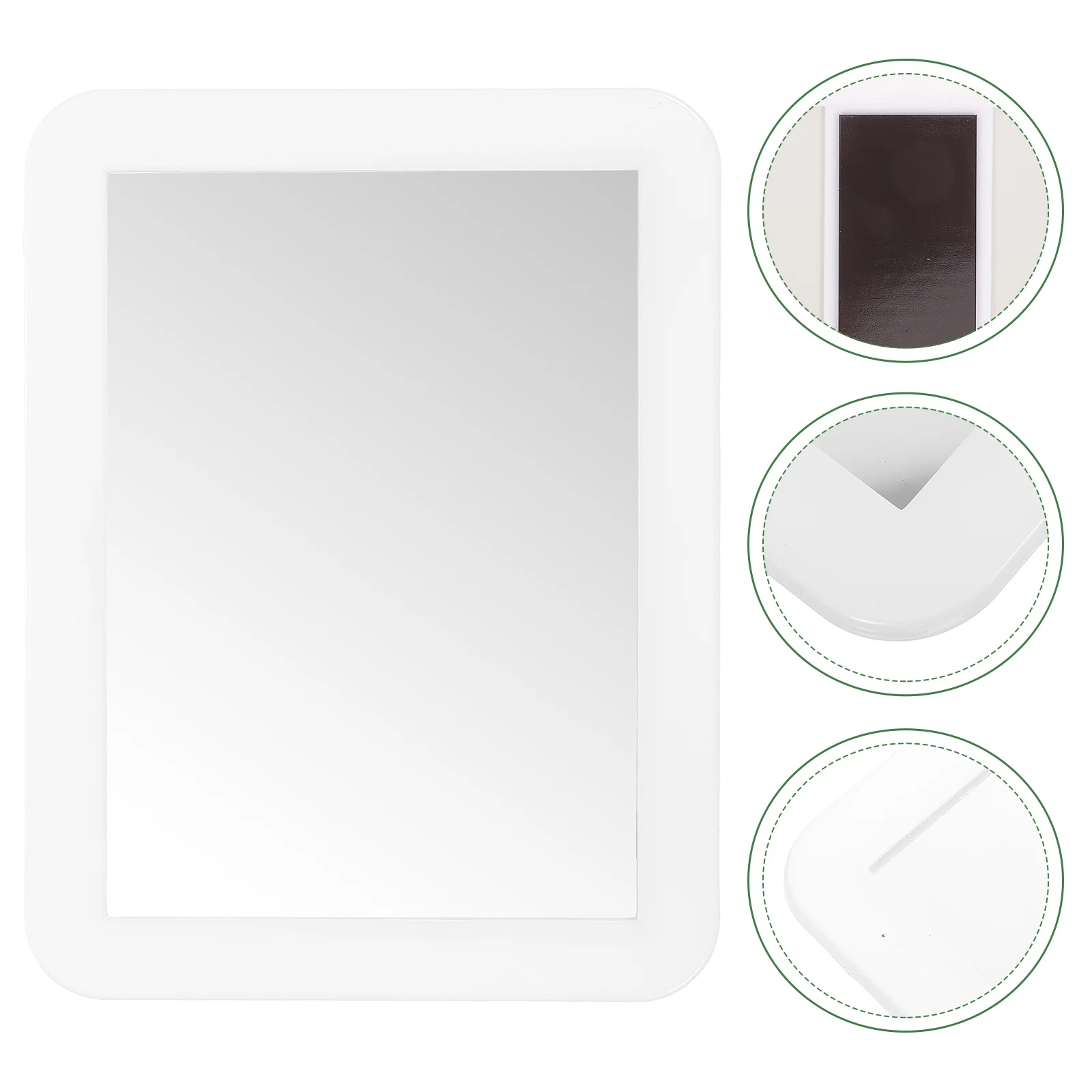 

Locker Plastic Magnetic Makeup Mirror Rectangular Multi-purpose That Can Be Attached to The Iron Cabinet (white) Girl Lockers