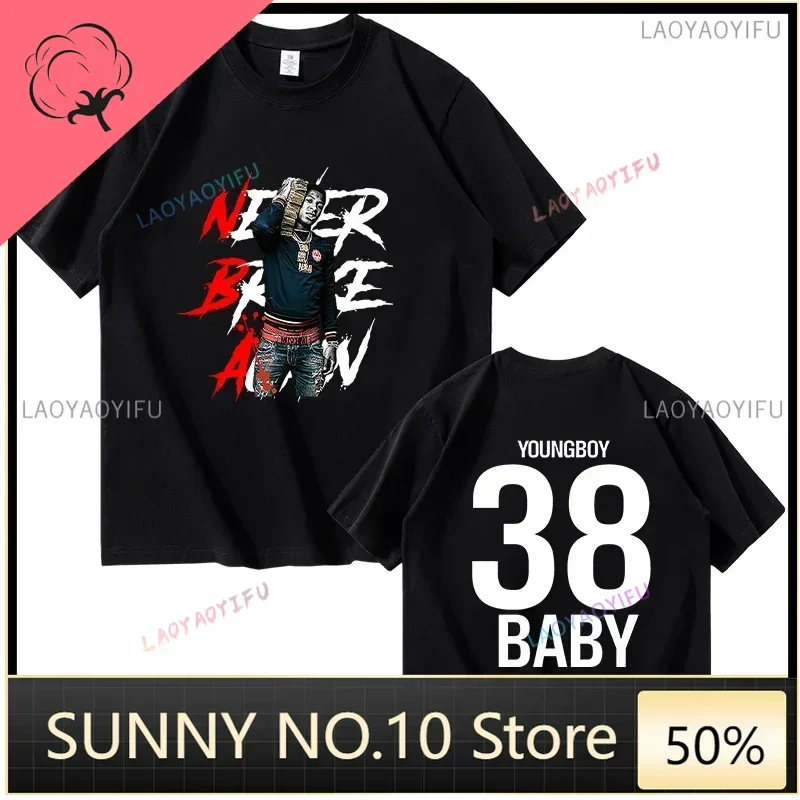 Never Brooke Again T-shirt Men's Fashion Youngboy Women's Cool Leisure Harajuku Street Clothing T-shirt Top Camiseta