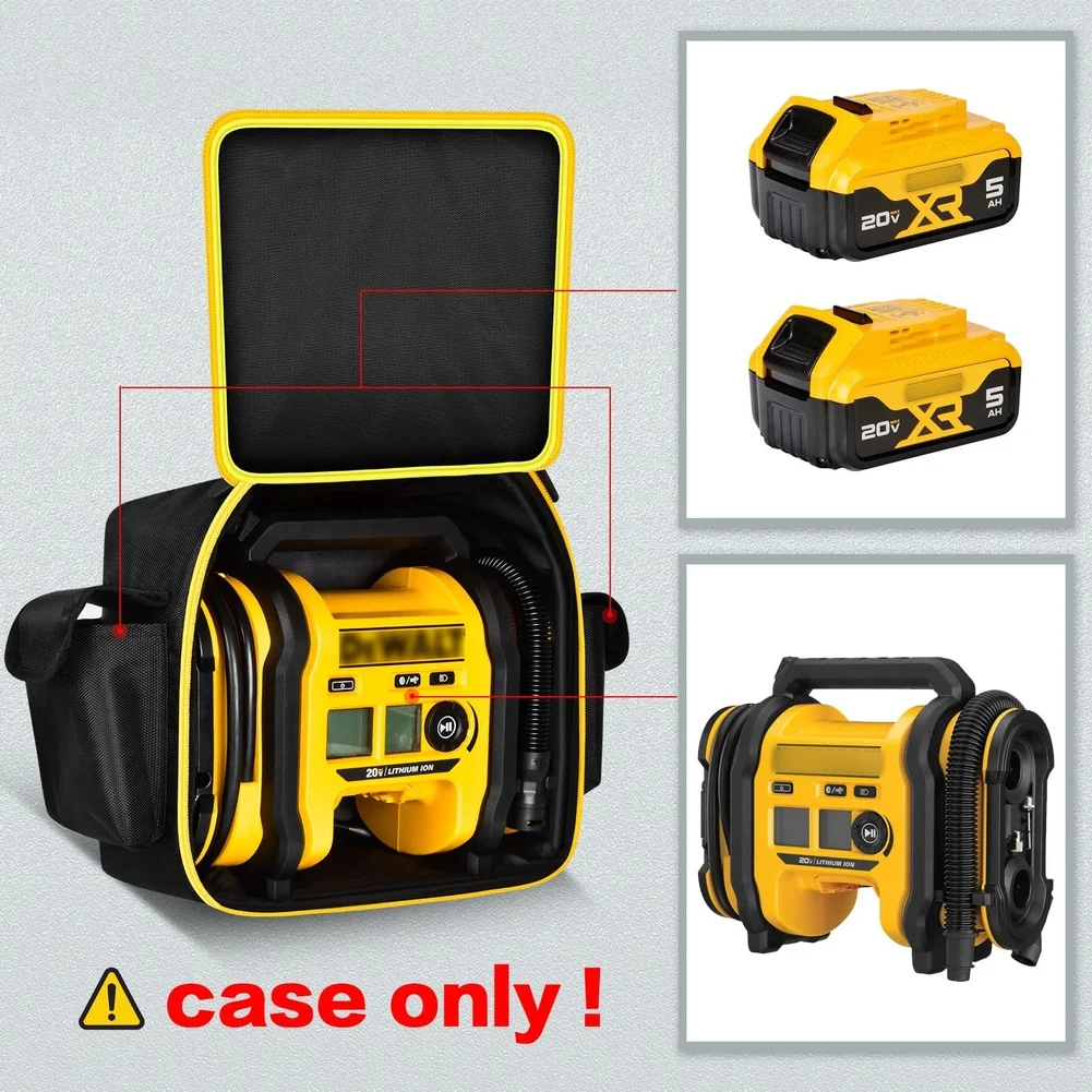 Waterproof Tool Case For Storage Tool Case Portable Storage Bag Inflator Storage Case Zip Fastener Two Pockets Portable Design