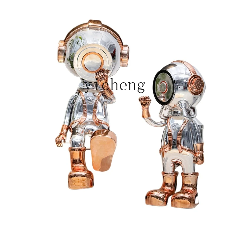 XL Cartoon Space Character Decoration Robot Floor Sculpture Large Light Luxury Soft Decoration