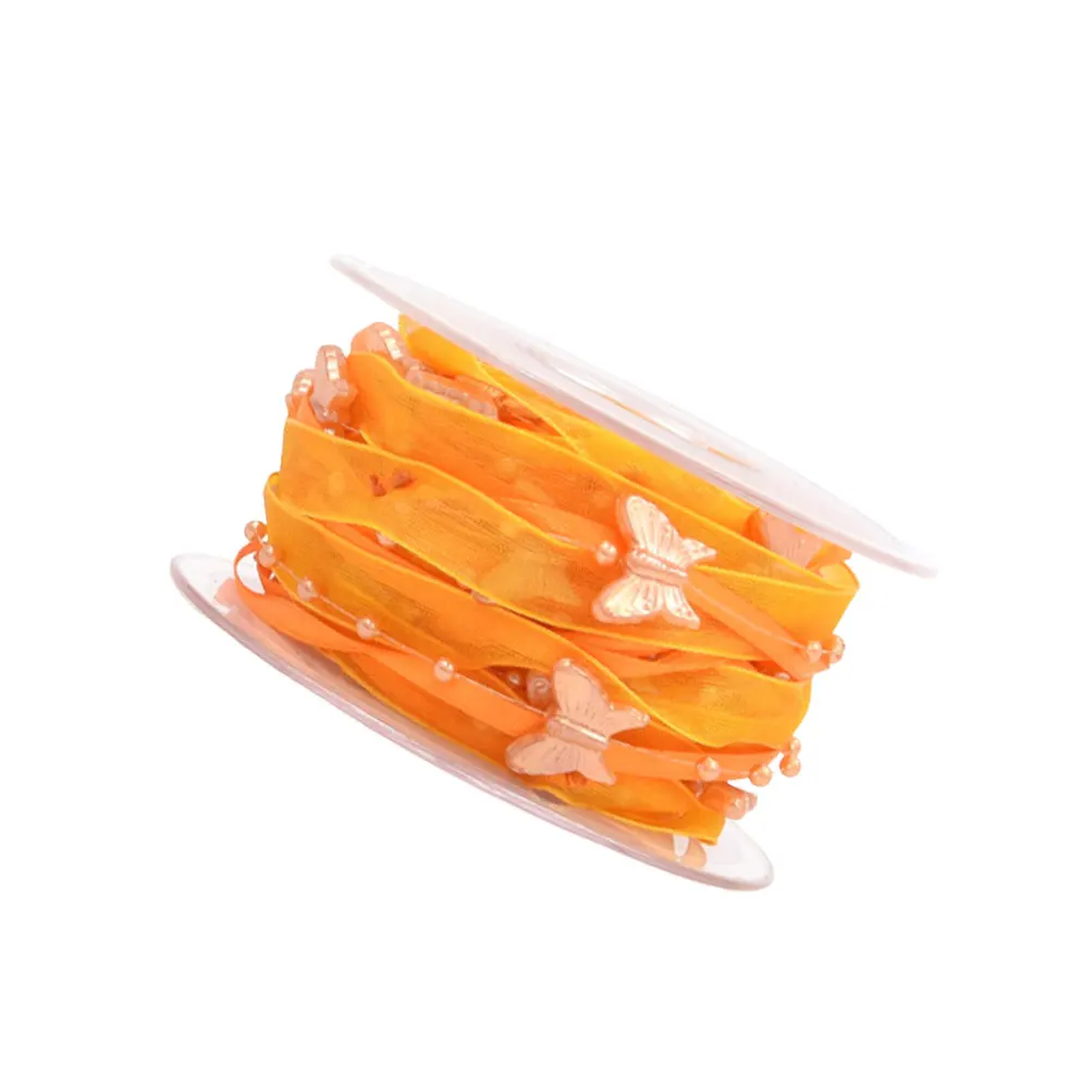 

Butterfly Bead Decor Ribbon Bright Colored Durable Gardening Crafts Clothing Wrapping Home Textiles Christmas Party Favor