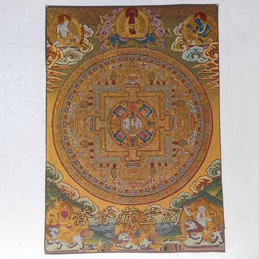 

Tibet Tibetan Cloth Silk Mandala buddhist hall Thangka Tangka Embroidery Painting