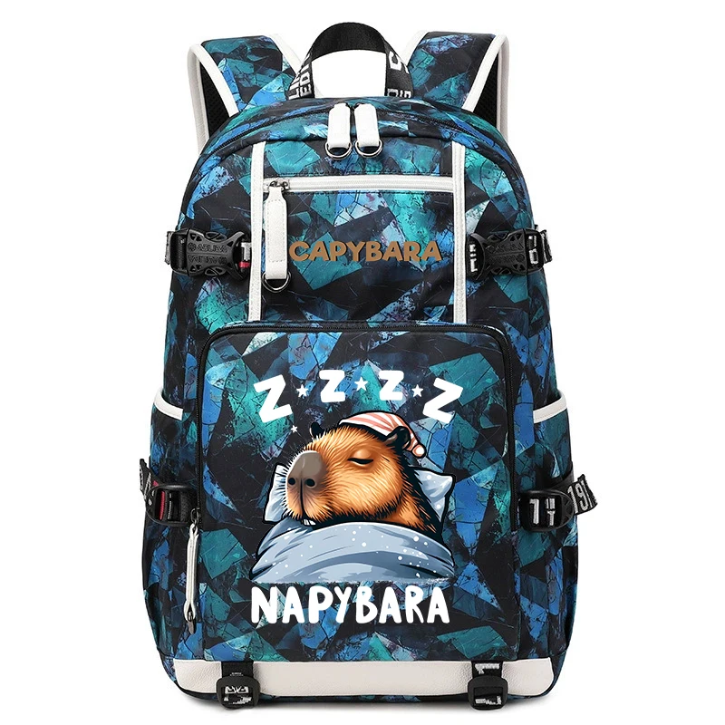 large-capacity-capybara-print-student-backpack-boys-girls-travel-school-bag-lightweight-casual-daypack