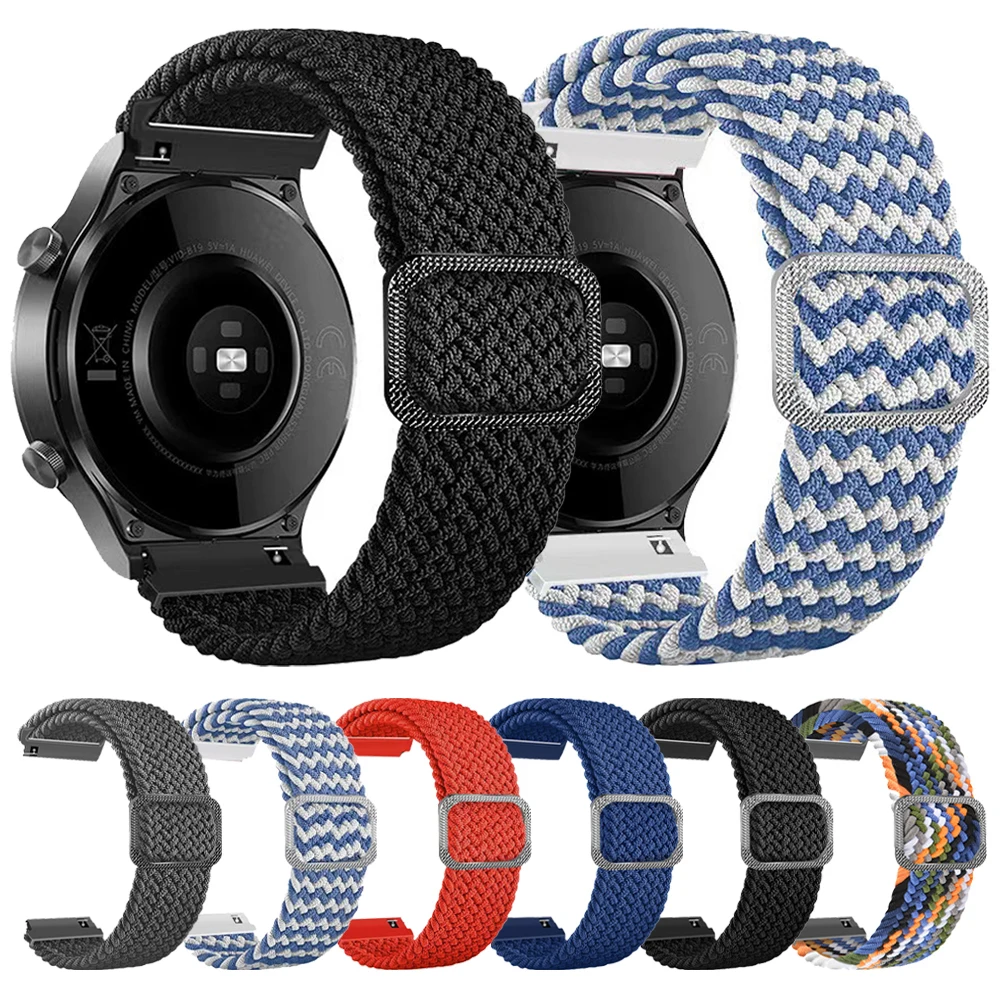 Nylon Watch Band 20 22mm for COROS Pace 3 Braided Stretchy Strap for COROS APEX 2 Pro/APEX 46mm 42mm/PACE 2 Sports Bracelet Belt