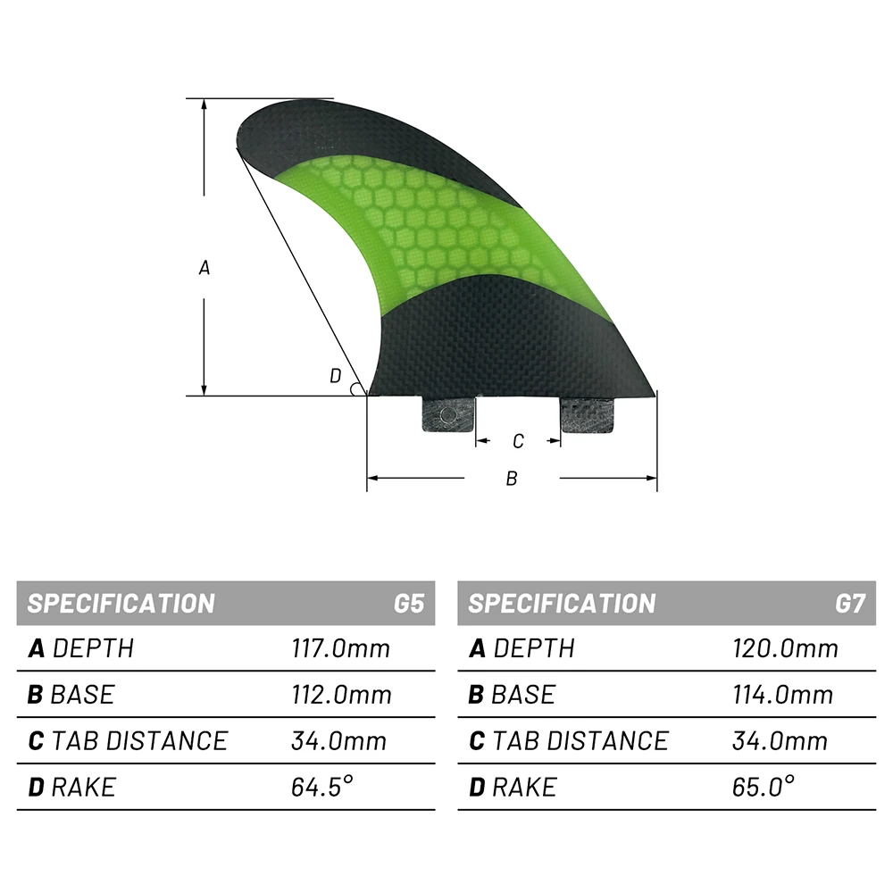 UPSURF FCS G5/G7 Quillas علامات تبويب مزدوجة/علامات تبويب واحدة زعانف ركوب الأمواج من ألياف الكربون زعانف لوح التزلج للأسماك/اللوح القصير/اللوح