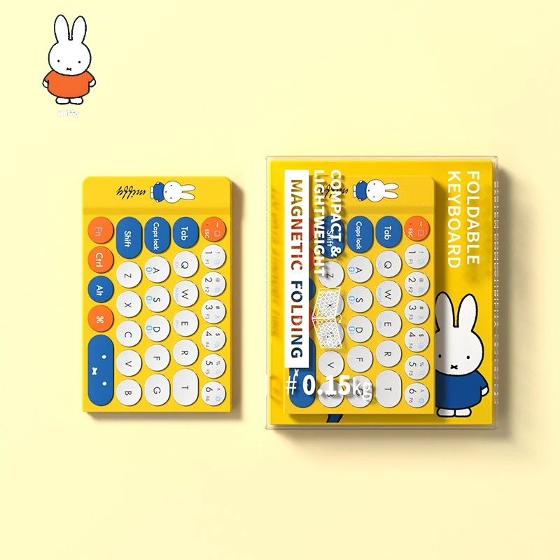 

Беспроводная Bluetooth-клавиатура Miffy, складная, поддерживает перезаряжаемые клавиатуры для мобильных телефонов, планшетов и ноутбуков.