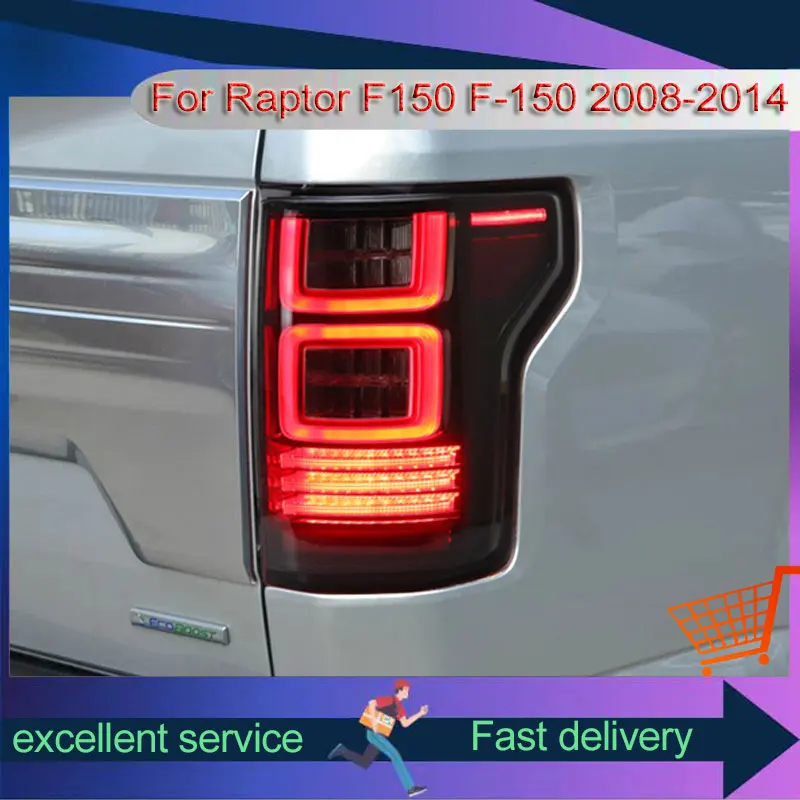 Car Taillights For Ford Raptor F150 F-150 2015-2017 Upgrade Modification Rear Lamps Assembly LED Running Brake Turn Signal Light