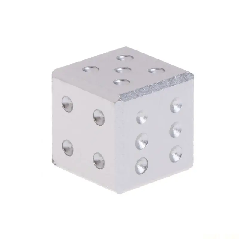 

U2JB Plating 6 Sided Metal 16mm 0.63In Digital Number Dots Cubes Square Corner For Kids Educational DIY Board Games