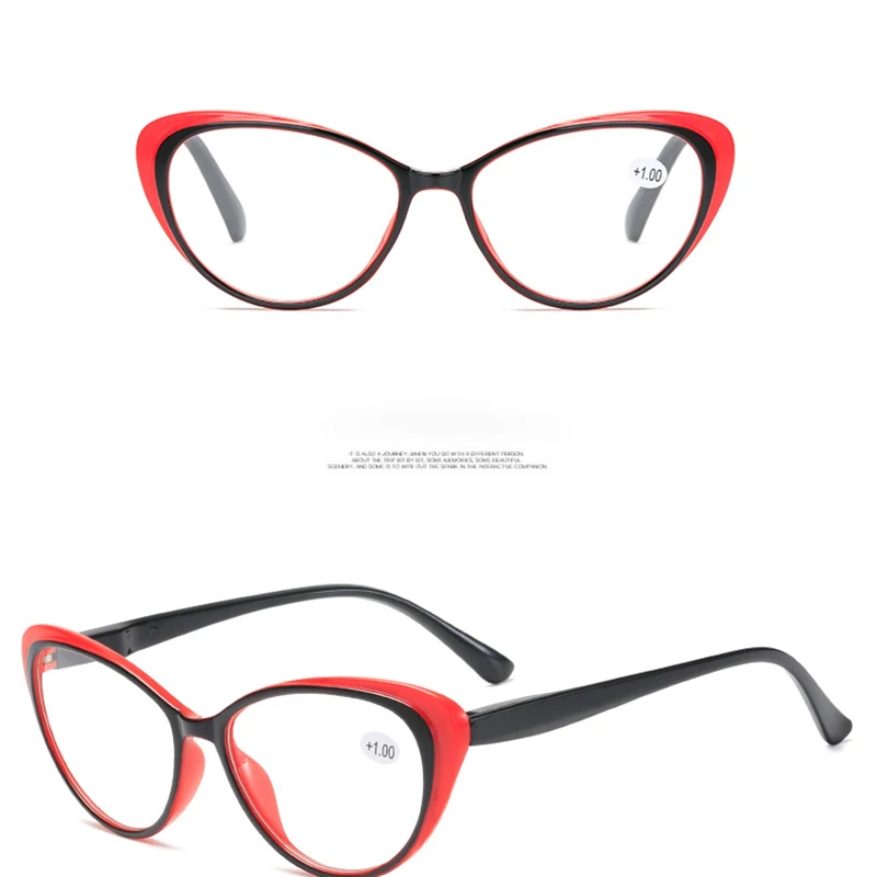 Katzenaugen-Lesebrille für Damen, Luxusmarken-Design, Hyperopie, klare Gläser, optische Lesebrille, Presbyopie +1,5 +2,0 +2,5 +3,5 – Detail 1
