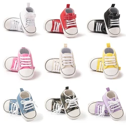 KIDSUN Newborn Multi-Coloured Canvas Baby Shoes Baby Soft Soled Casual Shoes Boys Girls First Toddler Shoes