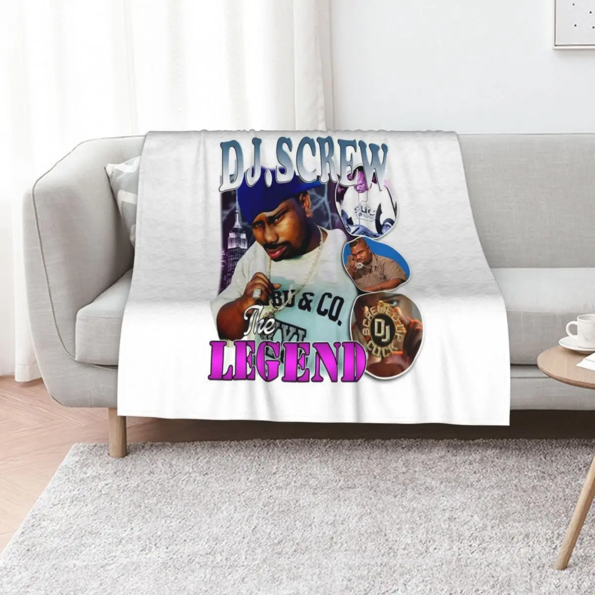 DJ Screw The Legend Throw Blanket bed plaid Soft Big Quilt Furrys Warm for babies Blankets