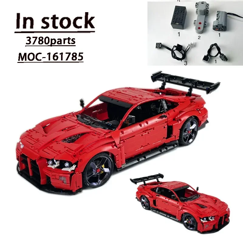 Famous Designer New MOC-161785 Super Racing M4 GT3 Classic Sports Car 3780pcs 1:8 Scale Racing Building Block Toy Boy DIY Toys