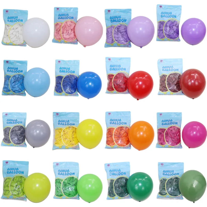 

Aihu Balloons5Inch10Inch12Inch Thickened Round Latex Balloon Solid Color Birthday Party Event Decoration Balloon