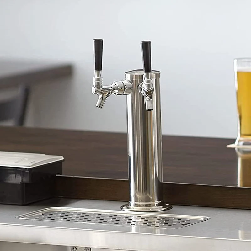 Draft Kegerator Beer Tower,3’’ Diameter Column Beer Faucet  Dispenser,Beer Tower Tap For Homebrew & Bar