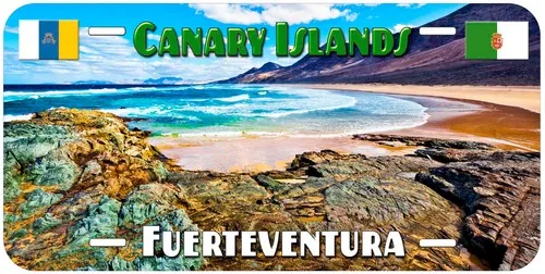 Fuerteventura Islas Canarias Novedad Placa de matrícula de coche Aluminio