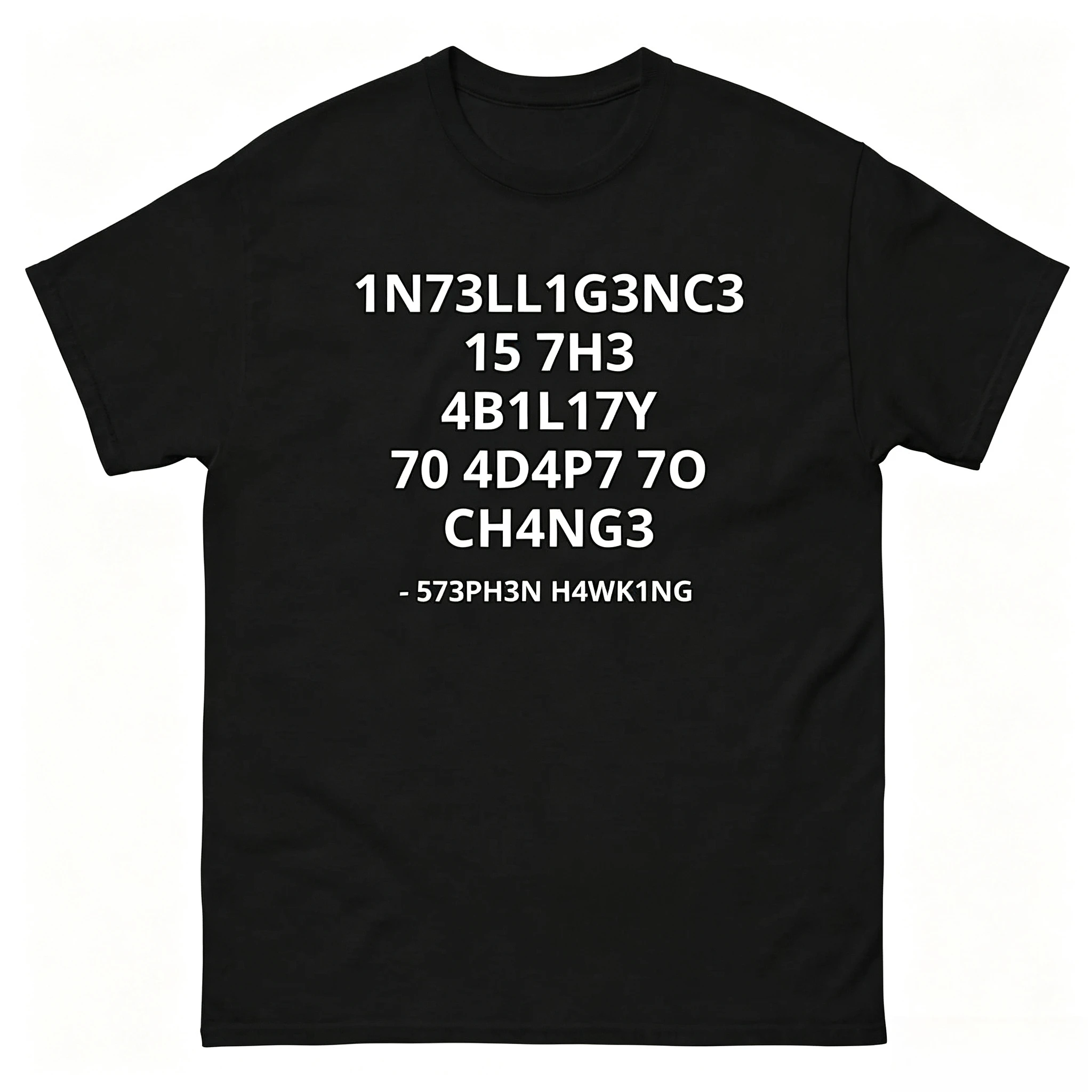 Lifelong Learning T-Shirt  Adapt To Change Science Quote Unisex Shirt, Intelligence Graphic Tee Problem Solvers Short Sleeve Top
