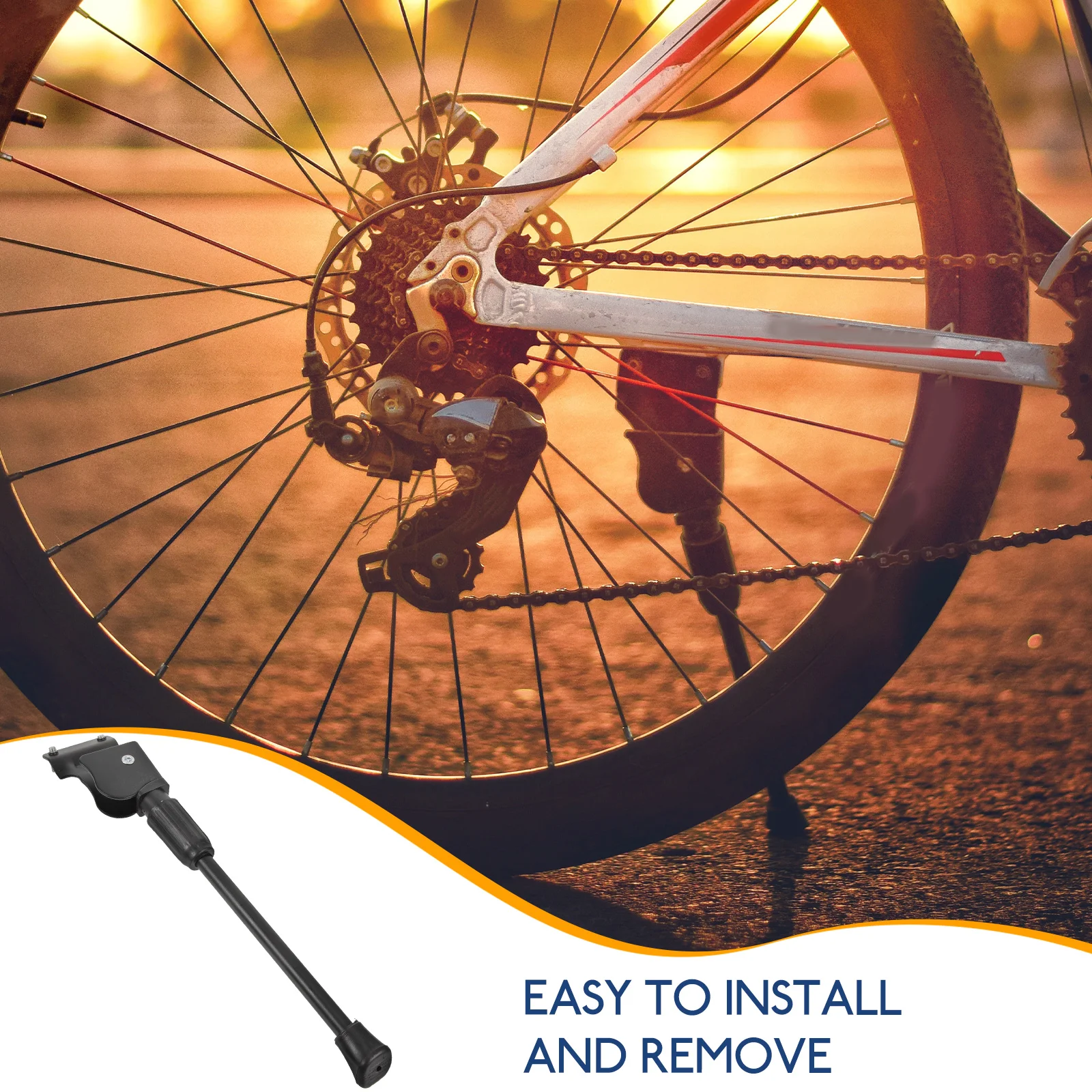 

s Bicycle Kickst Metal Durable Plastic Quick Release Easy Install Stable Use for Mountain Bikes Kids Bike Supply