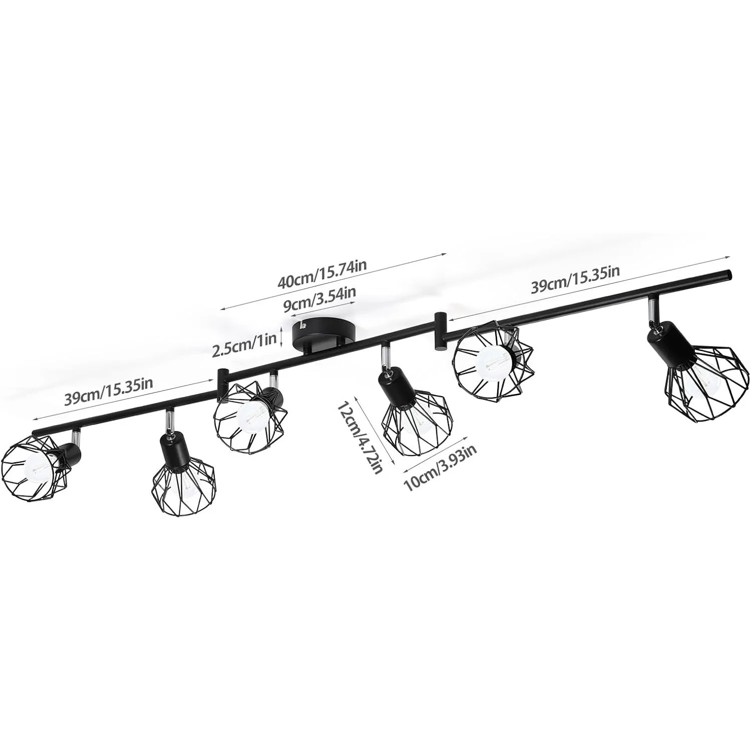 LED-plafondspot E14 350 °   Draaibare LED-spotlamp voor wand en plafond voor keuken/woonkamer/slaapkamer