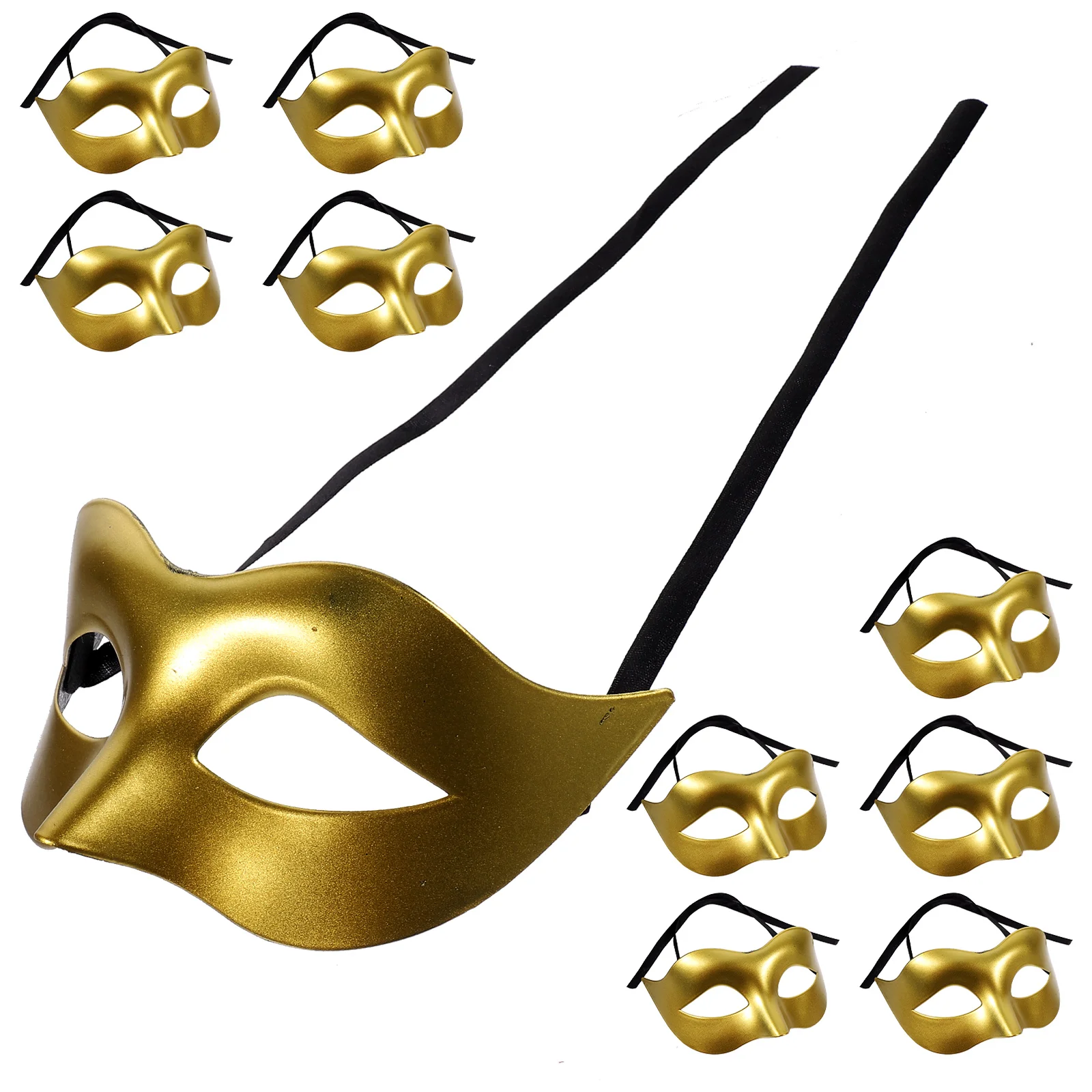 

Metallic Half Face Mask for Halloween Carnival Easter Decorative Masks Props Masquerade Ball Party