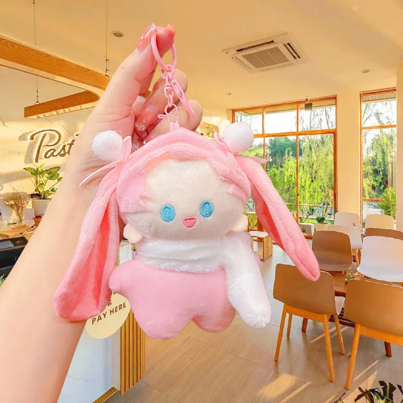 Niedlich für Hatsune Miku Plüsch-Schlüsselanhänger Kawaii Taschenanhänger Soft Stuff Zubehör für Geburtstag Weihnachtsgeschenk