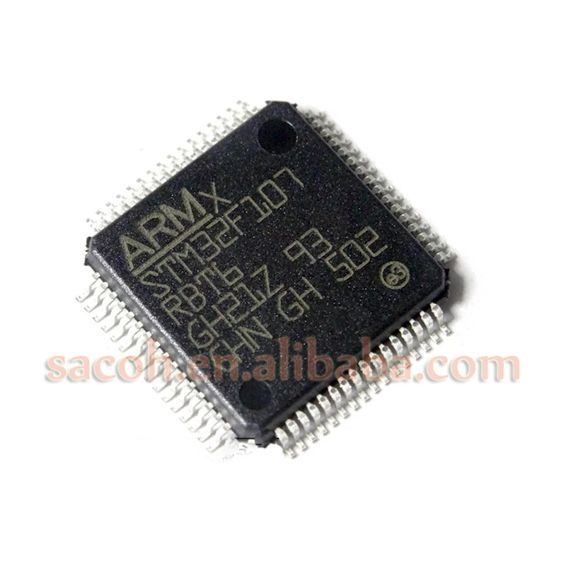 2PCS/lot New OriginaI STM32F107RBT6 STM32F107RBT6TR or STM32F107VBT6 STM32F107 QFP-64 32-bit MCU