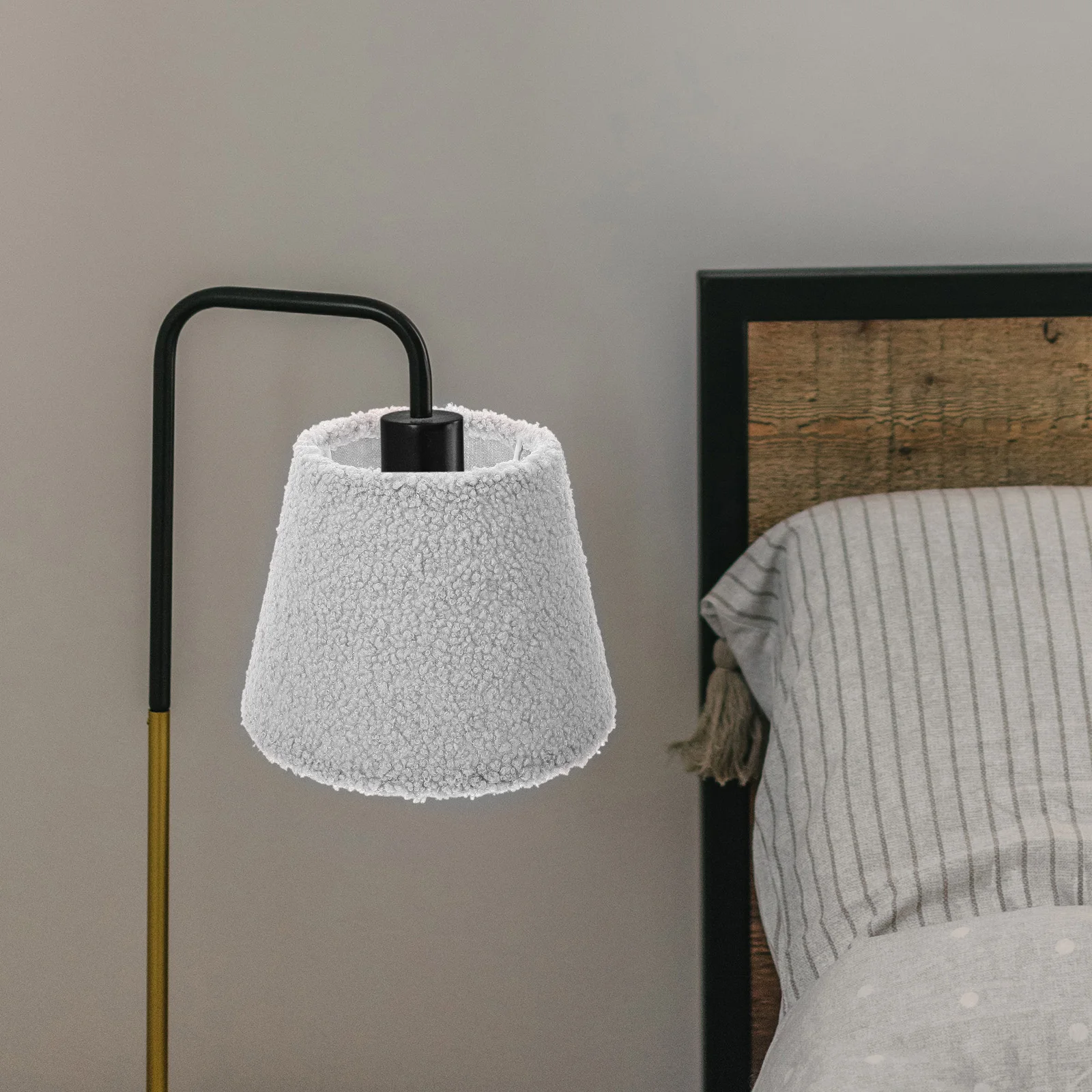 

Lampshade E27 Fabric Light Shade Coffee Color Table Lamp Cover Modern Farmhouse Fixtures Warm Lighting Soft Velvet