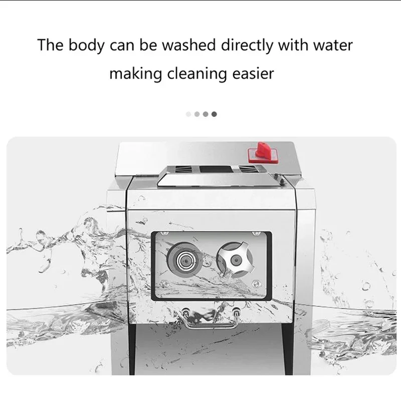 

Exquisite 110V/220V Electric Meat Slicer Cutter Commercial Home Stainless Automatic Minced Meat Shredded Diced Mincer